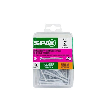 Spax SPAX PowerTrim No. 8 Label X 2 in. L Star Trim Head Serrated Trim Screws 42418304005068